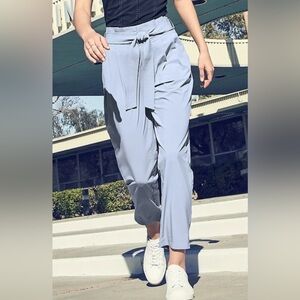 Athleta Women’s Sz 0 Light Blue Skyline Pant II Belted Paper Bag Waist Comfort